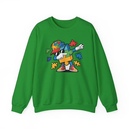 Dabbing Puzzle Autism Awareness Sweatshirt
