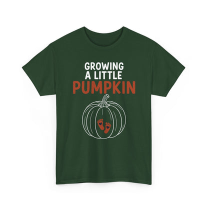 Growing A Little Pumpkin Fall Thanksgiving Baby Bump Wife T-Shirt