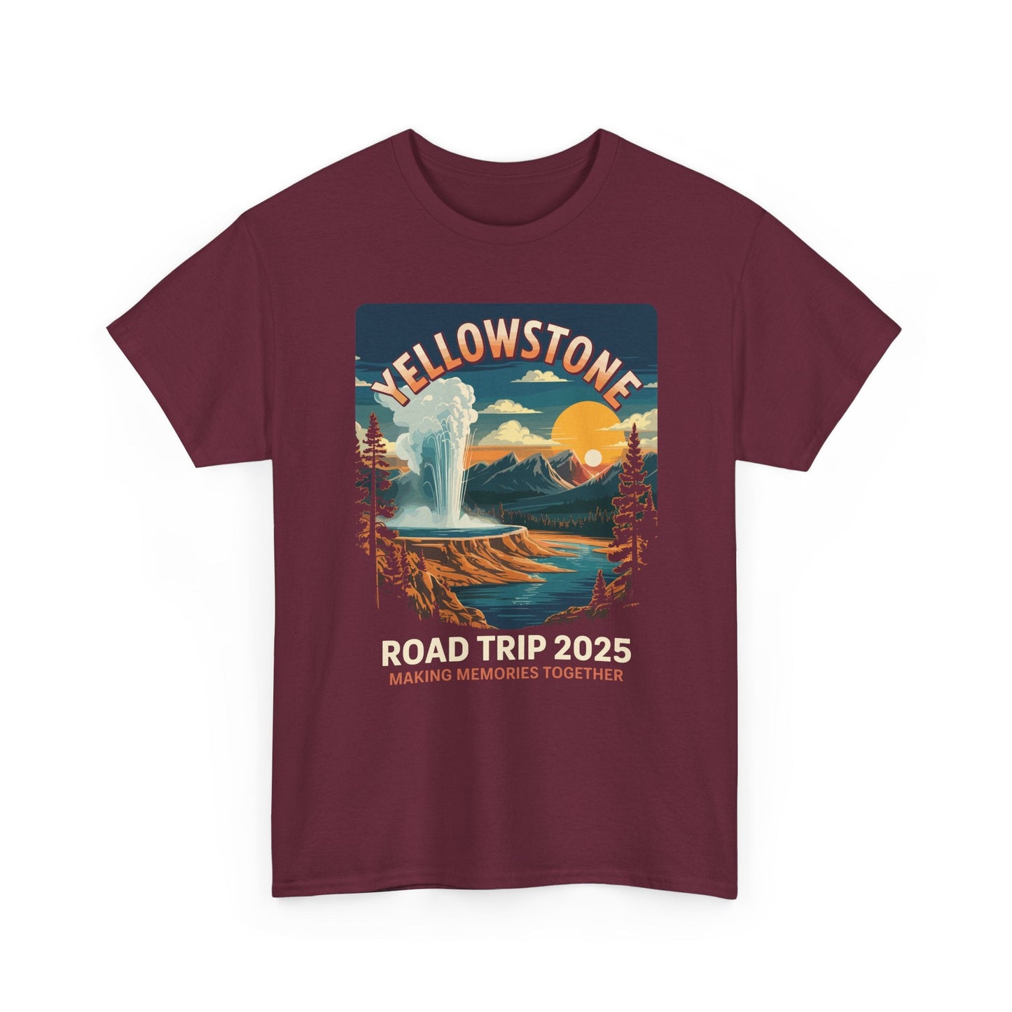 Yellowstone Family Road Trip 2025 National Park Outdoor T-Shirt