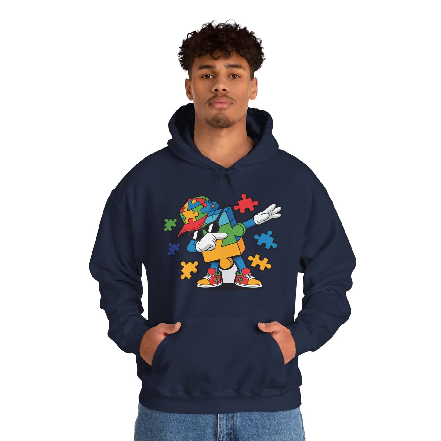 Dabbing Puzzle Autism Awareness Hoodie