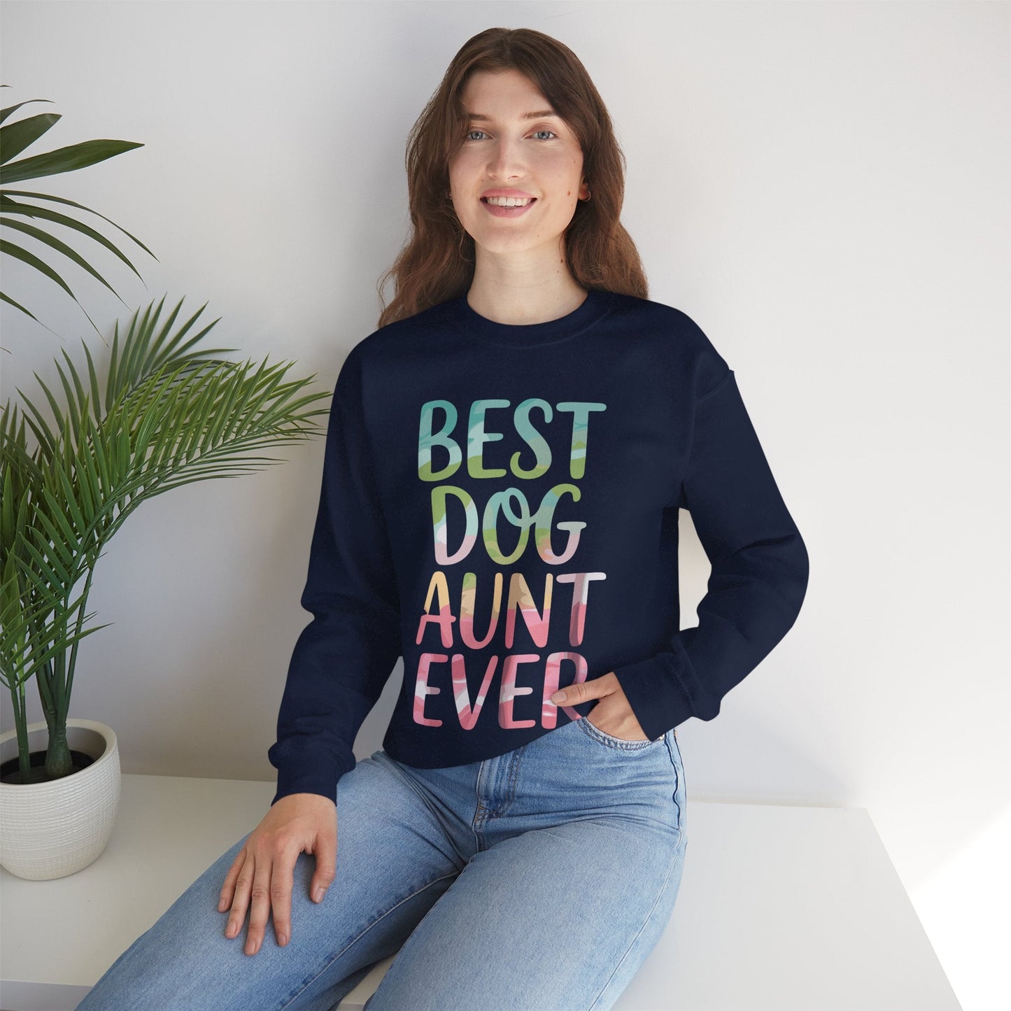 Best Dog Aunt Ever Shirt Women Dog Lover Auntie Mothers Day Sweatshirt