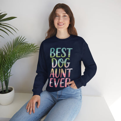 Best Dog Aunt Ever Shirt Women Dog Lover Auntie Mothers Day Sweatshirt