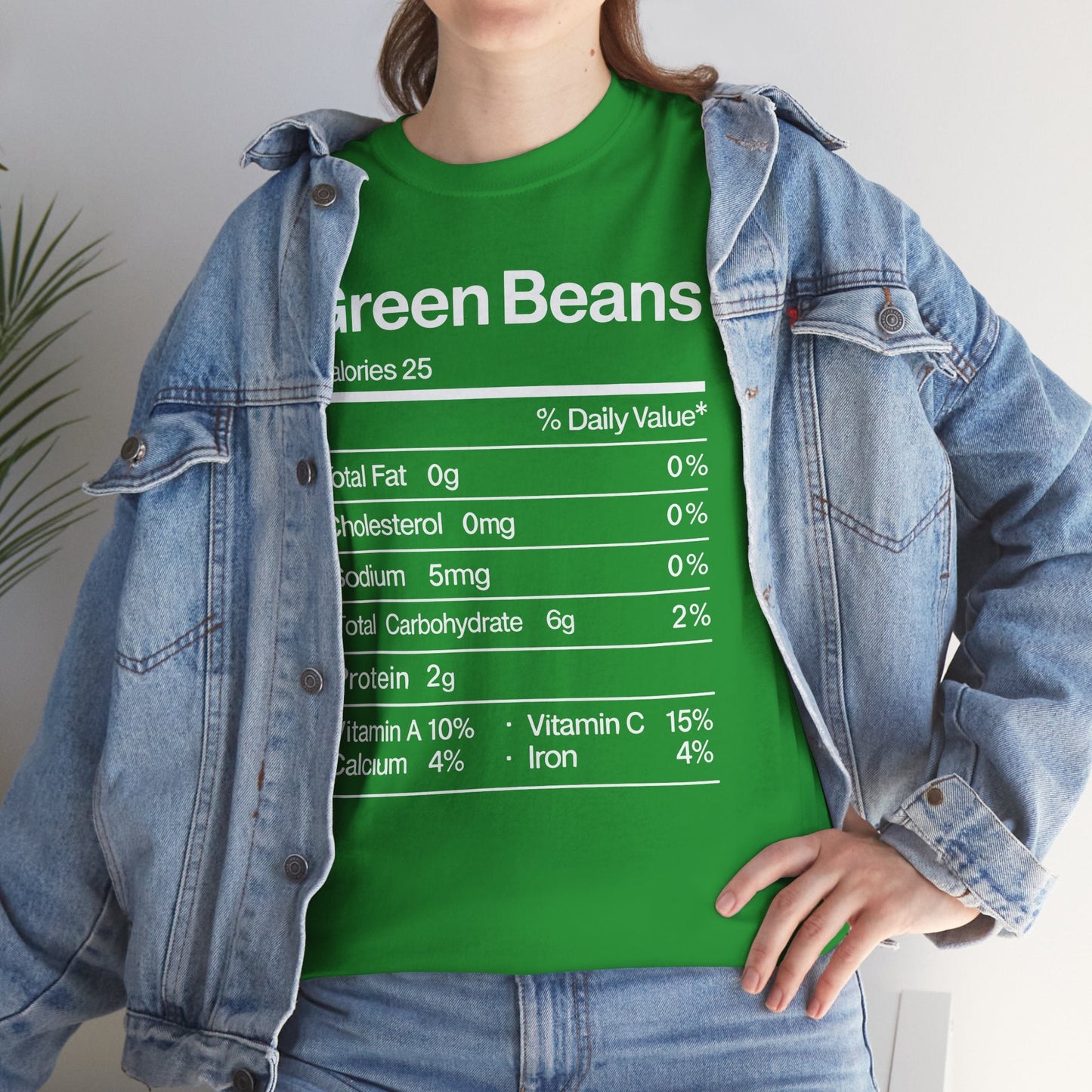 Green Beans Nutrition Facts Funny Thanksgiving Christmas T-Shirt