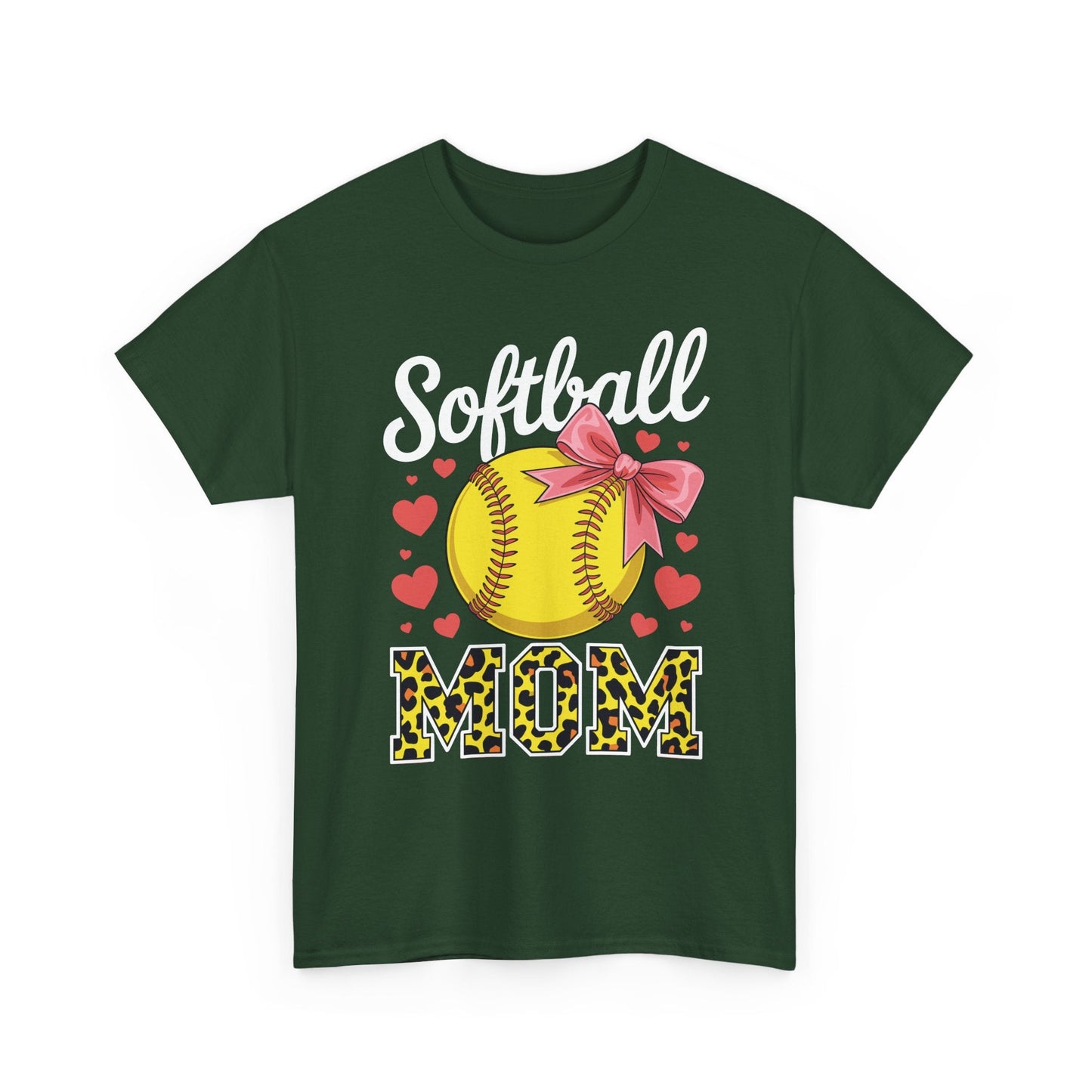 Softball Mom Headband Leopard Softball Ball Mothers Day Mama T-Shirt