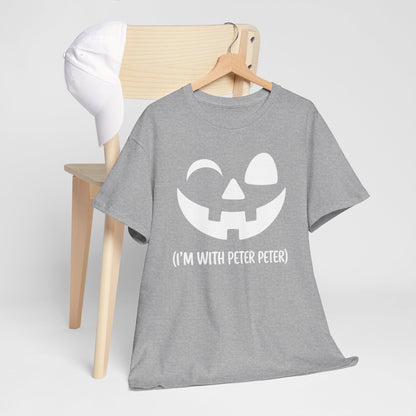 Im With Peter Couple Halloween Adult Eater Pumpkin T-Shirt