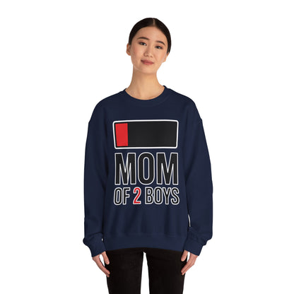 Mom of 2 Boys Gift from Son Mothers Day Birthday Women Sweatshirt