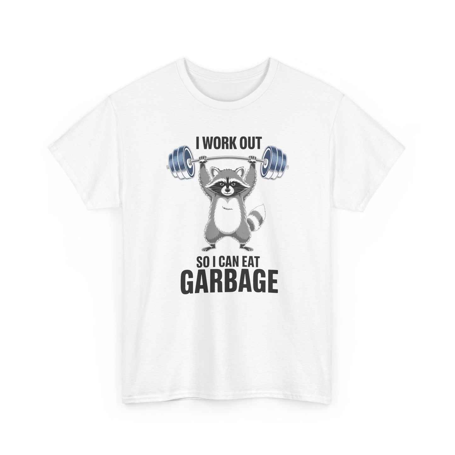 Raccoon Deadlift Bodybuilding Animal Funny Gym Fitness T-Shirt