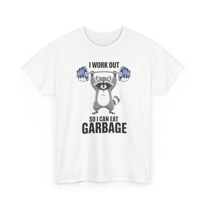 Raccoon Deadlift Bodybuilding Animal Funny Gym Fitness T-Shirt