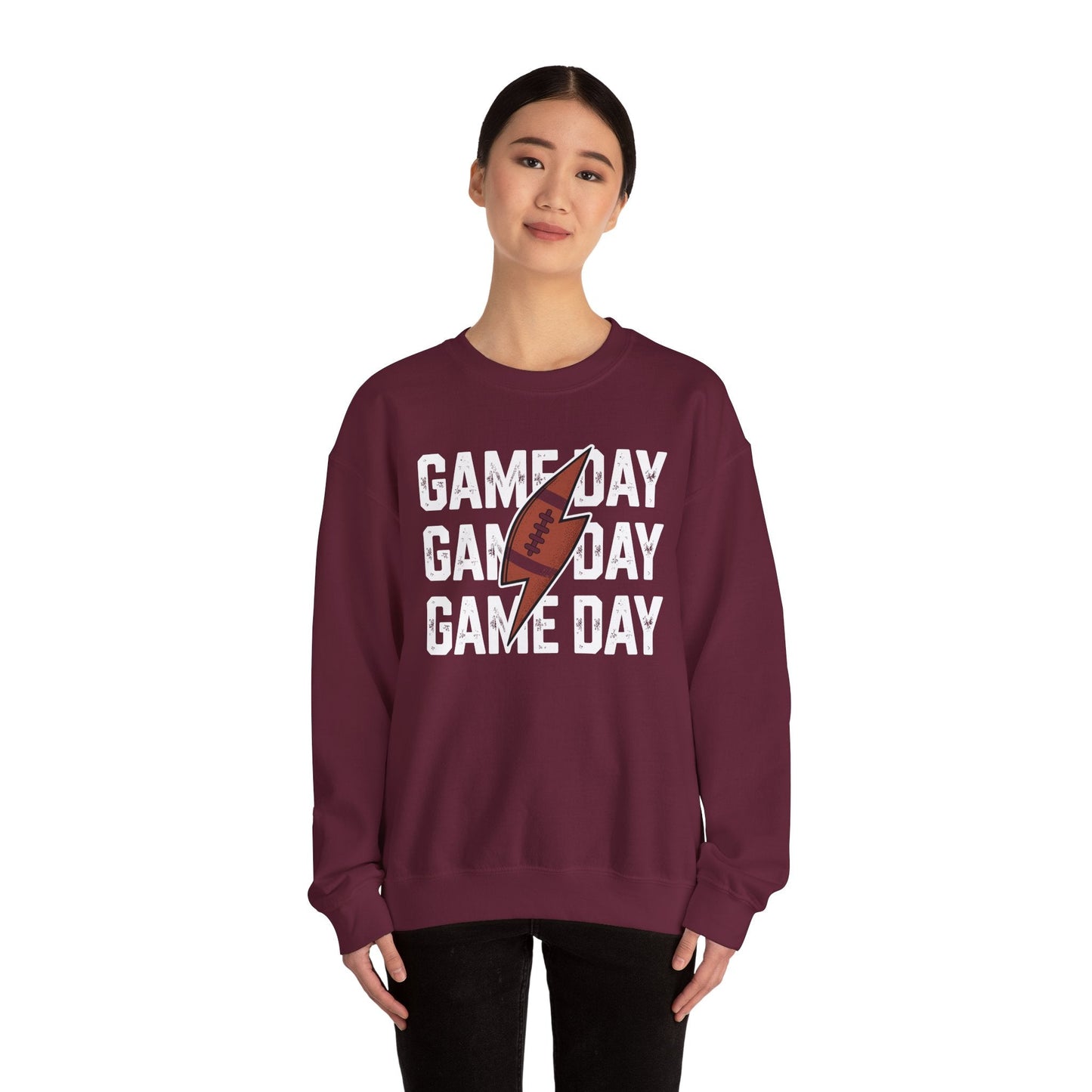 Vintage Game Day Football Lightning Bolt Funny Team Sport Sweatshirt