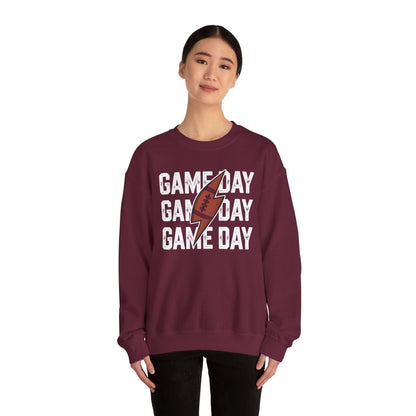 Vintage Game Day Football Lightning Bolt Funny Team Sport Sweatshirt