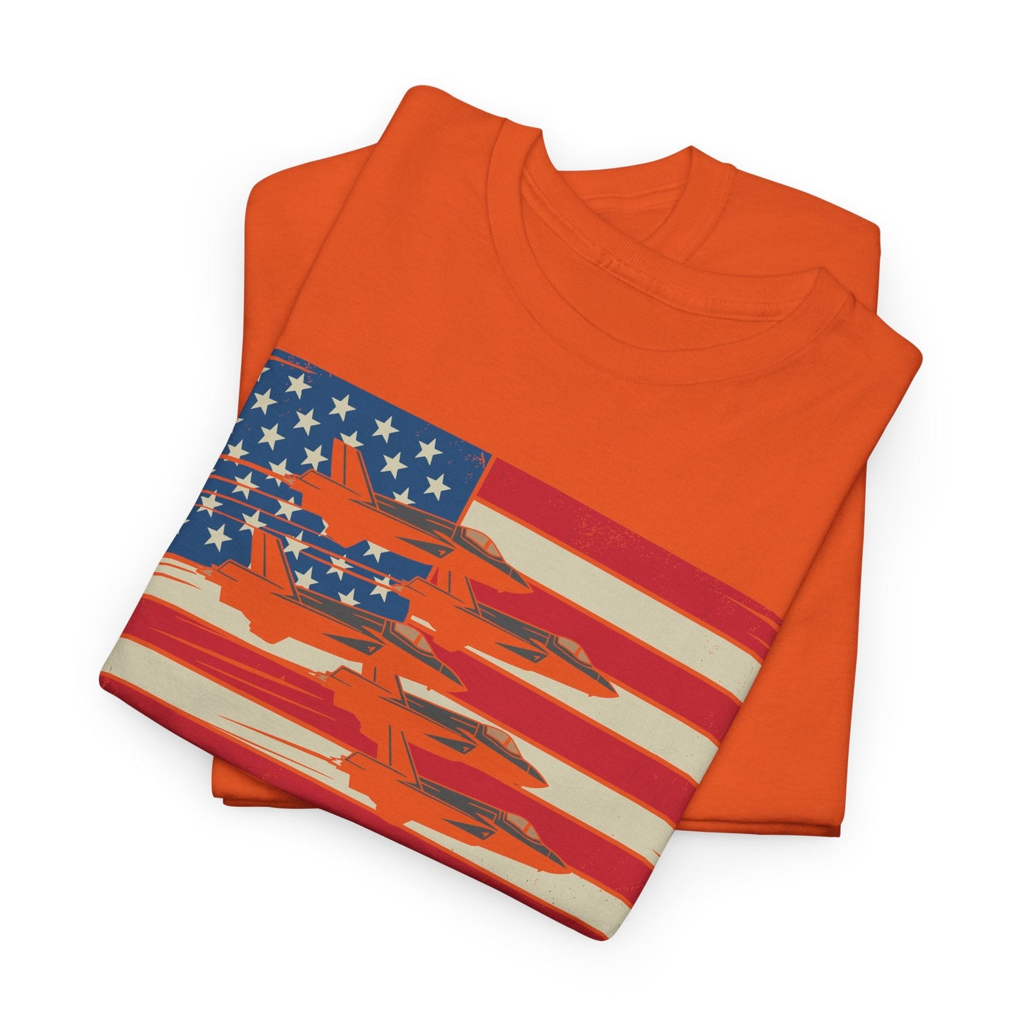 Vintage American Flag USA Fighter Jets 4th of July Patriotic T-Shirt