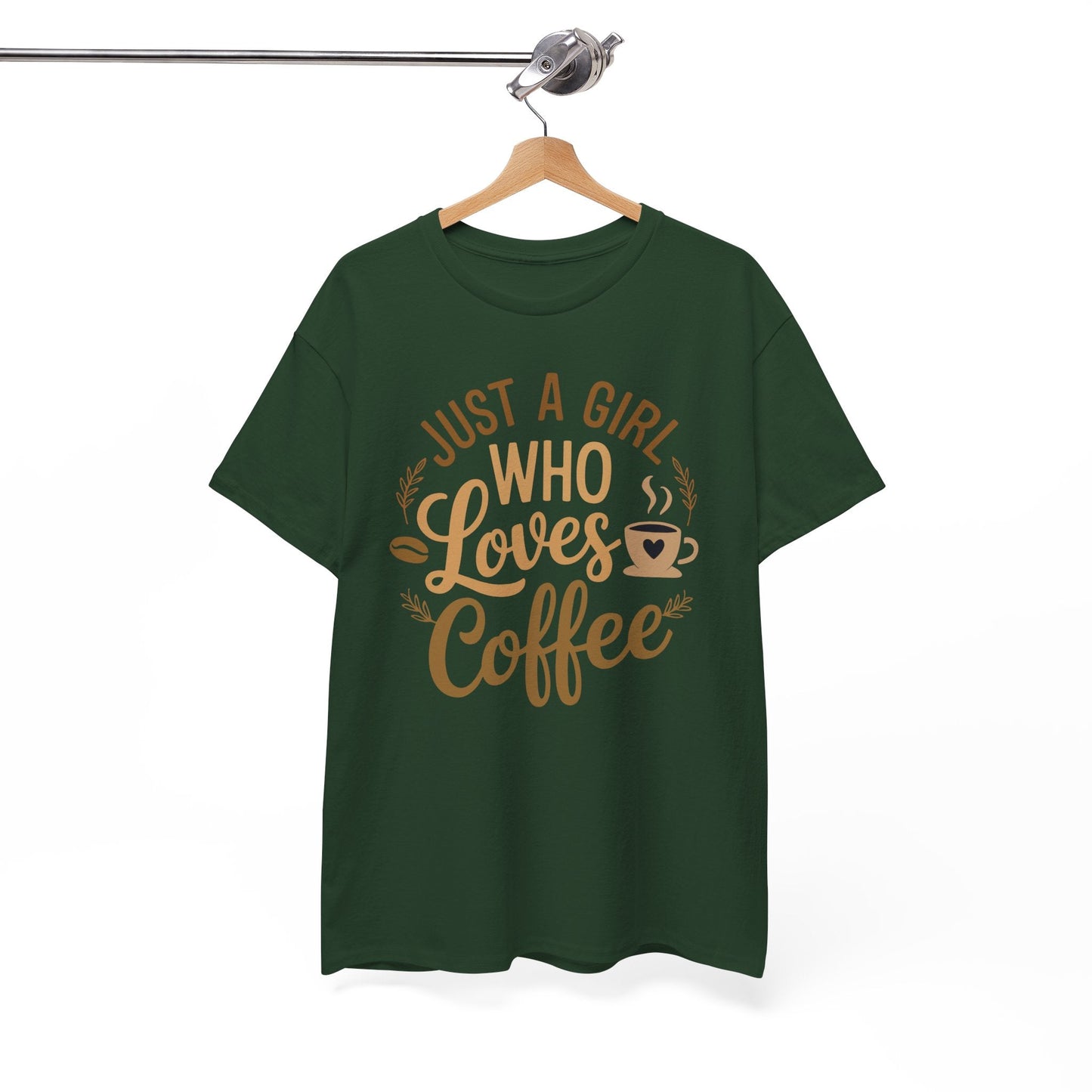 Just A Girl Who Loves Coffee Womens Coffee Lover T-Shirt