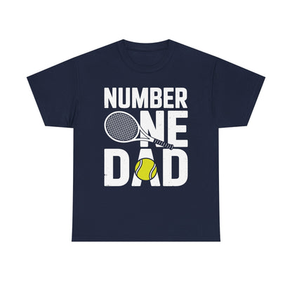 Tennis Dad Number One Daddy with Tennis Sayings Fathers Day T-Shirt