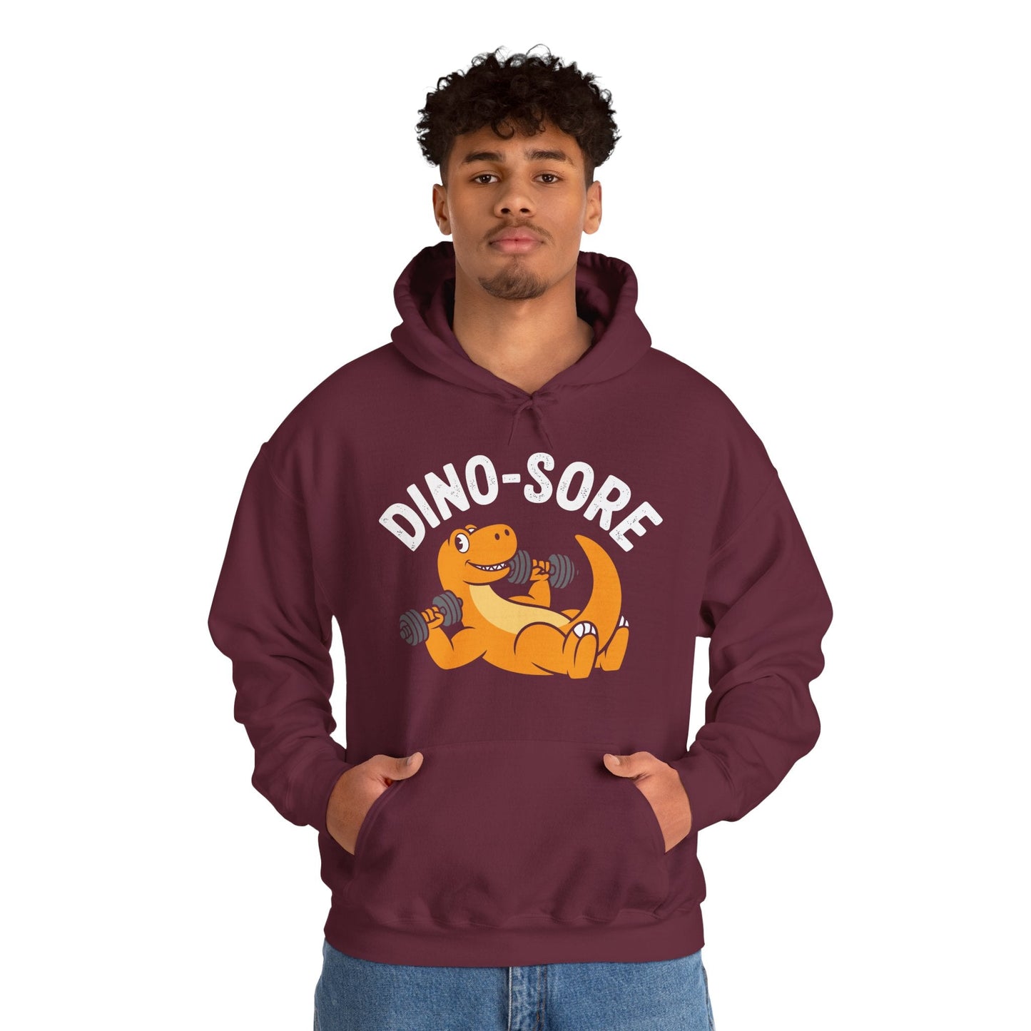 Gym Workout Dino Sore Exercise Fitness Boys Women Men Hoodie