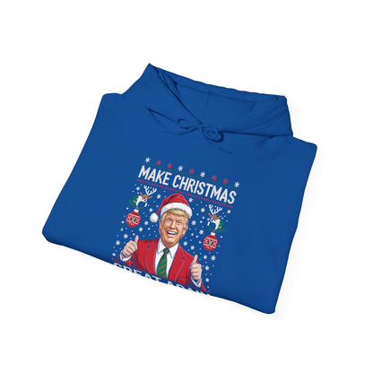 Funny Trump Make Christmas Great Again Xmas Pajamas Ugly Hoodie