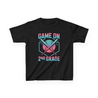 2nd Grade Back to School Baseball Drip Ice Cream Game On Kid T-Shirt
