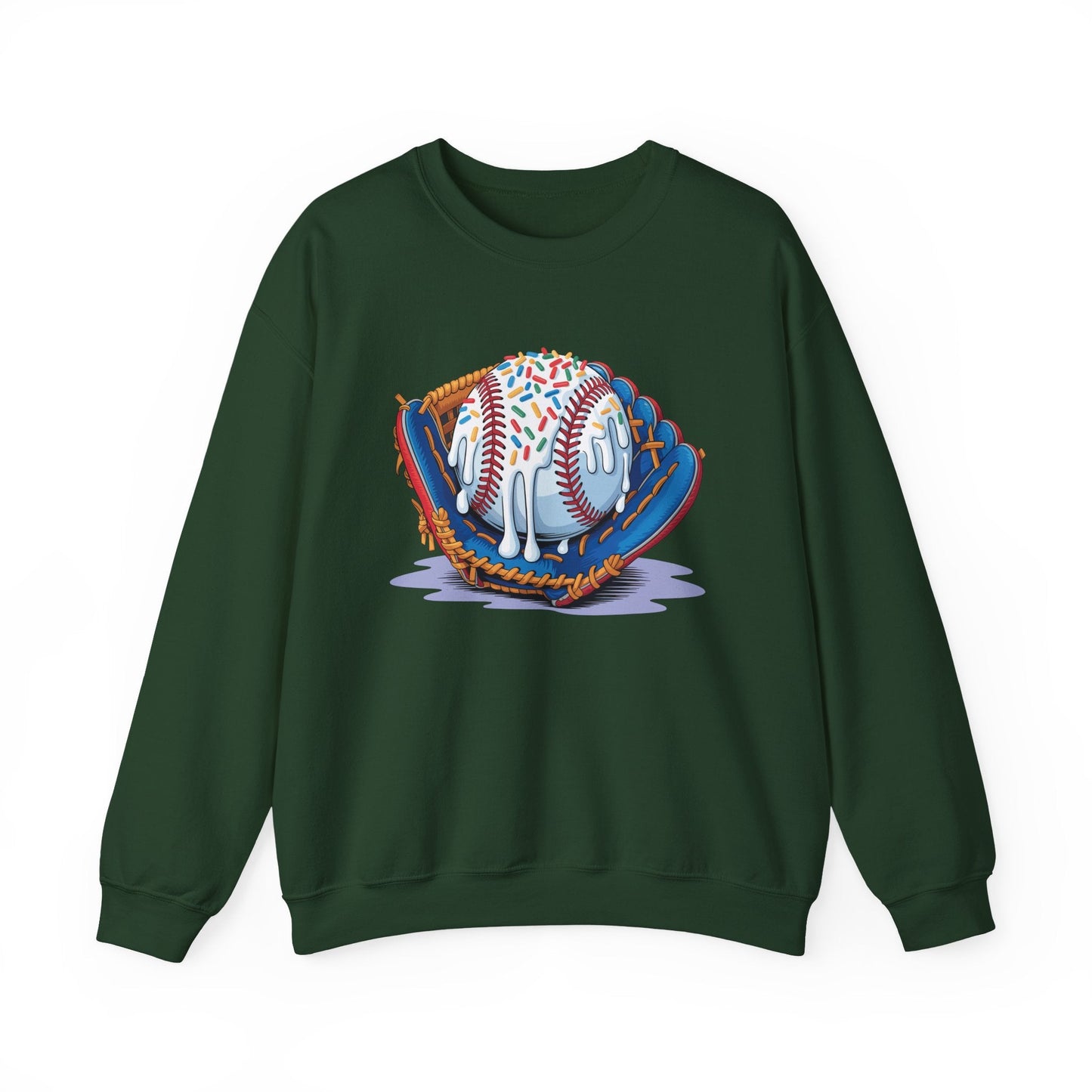 Baseball Drip Ice Cream Sprinkles Baseball Glove Sweatshirt