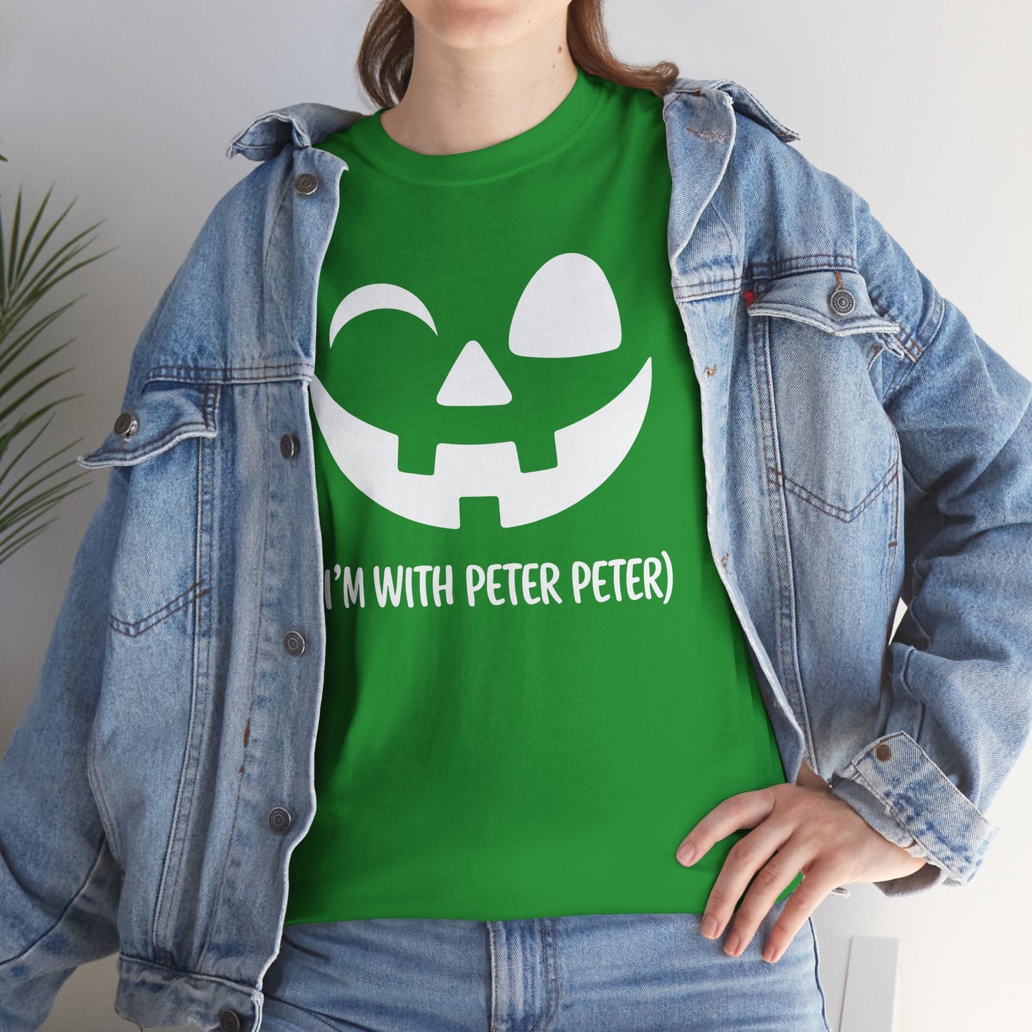 Im With Peter Couple Halloween Adult Eater Pumpkin T-Shirt