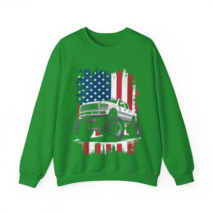 Monster Truck USA Flag American Sweatshirt