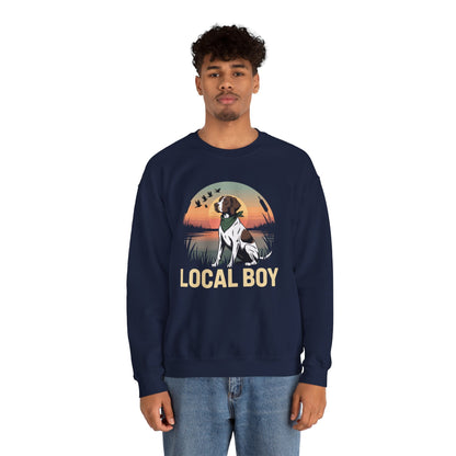 Local Boy Hunting Dog Vintage Sunset Hunting Season Sweatshirt
