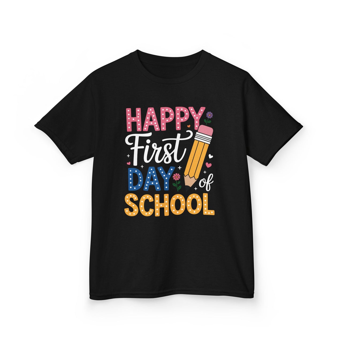 Happy First Day of School Pencil Teacher Cute Back to School T-Shirt