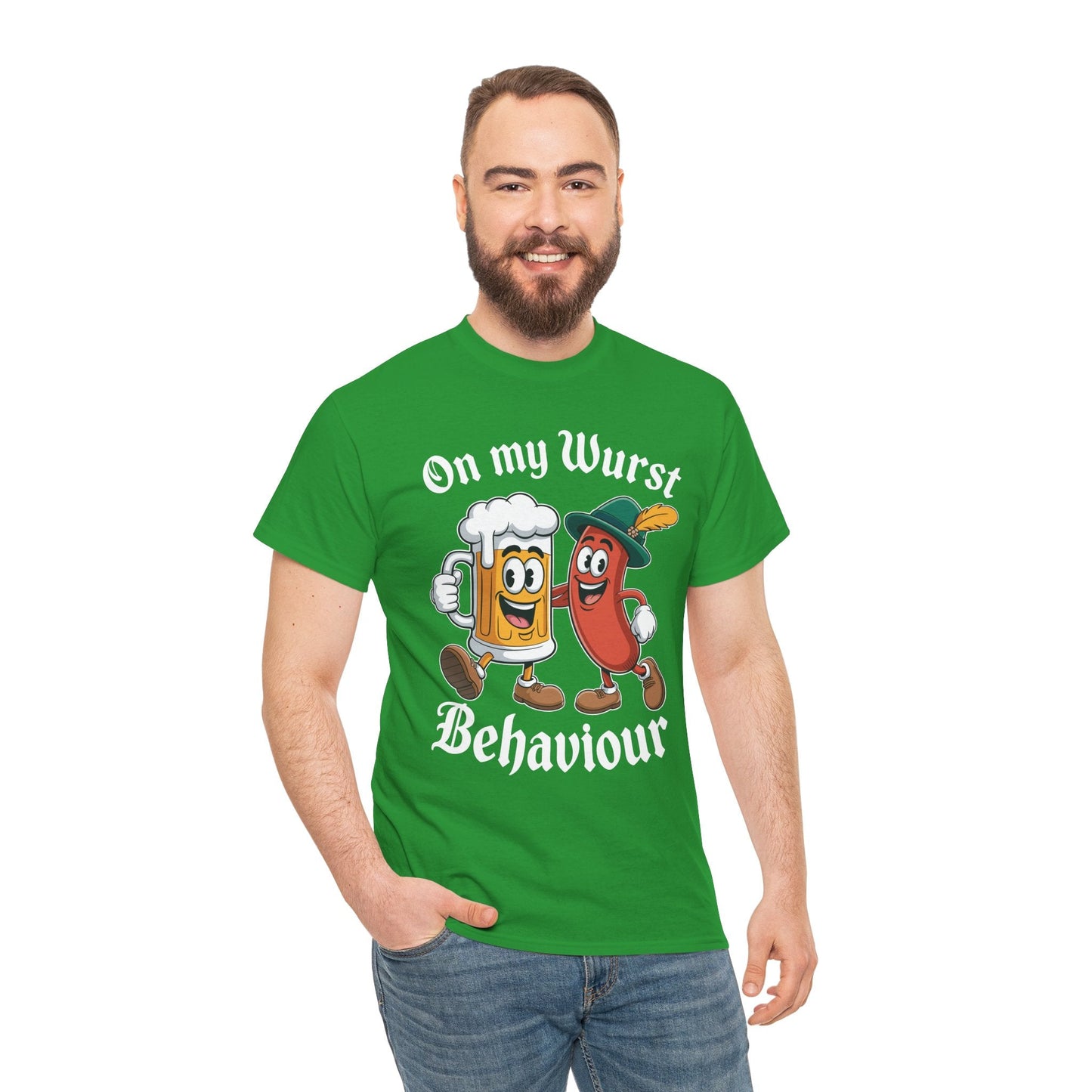 Oktoberfest On My Wurst Behaviour German Beer Sausage Adults T-Shirt