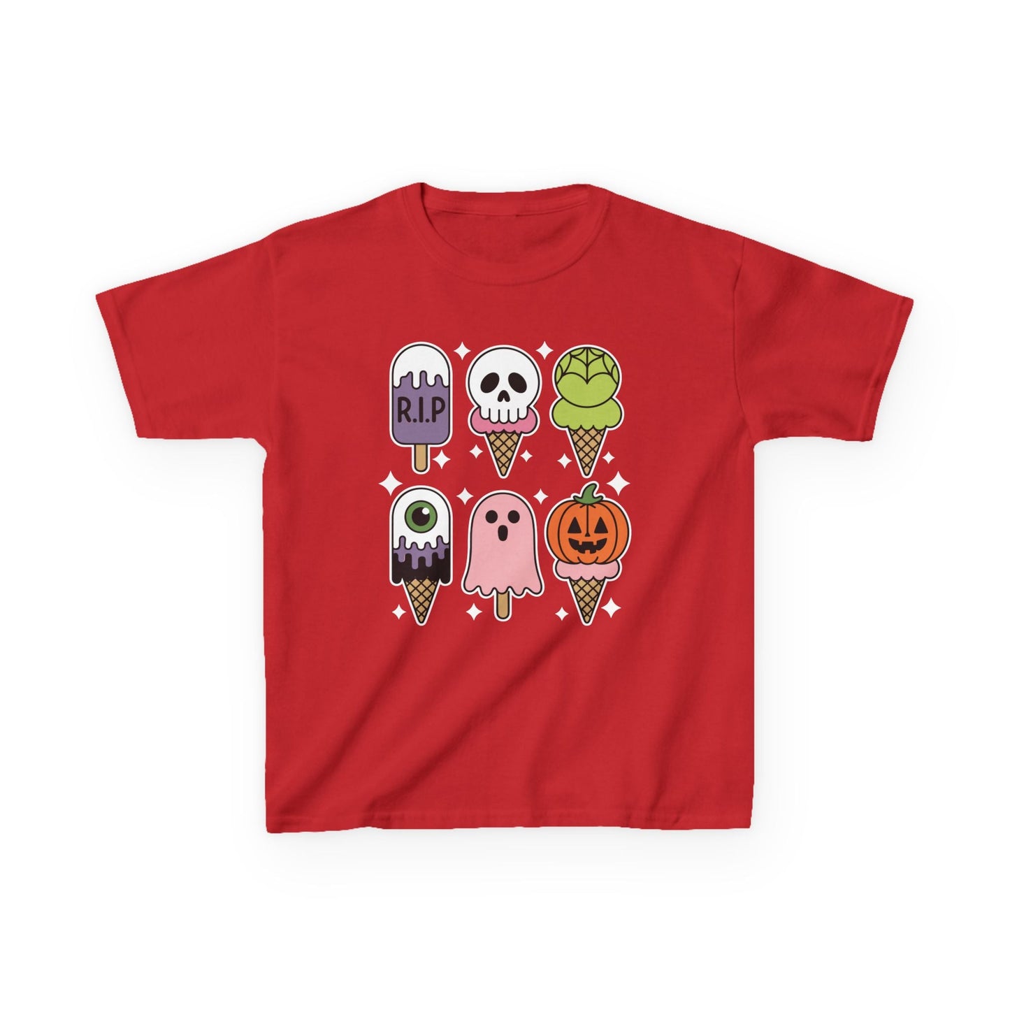 Horror Movie Summer Popsicle Halloween Ice Cream Summer-ween T-Shirt For Kids