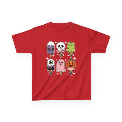 Horror Movie Summer Popsicle Halloween Ice Cream Summer-ween T-Shirt For Kids