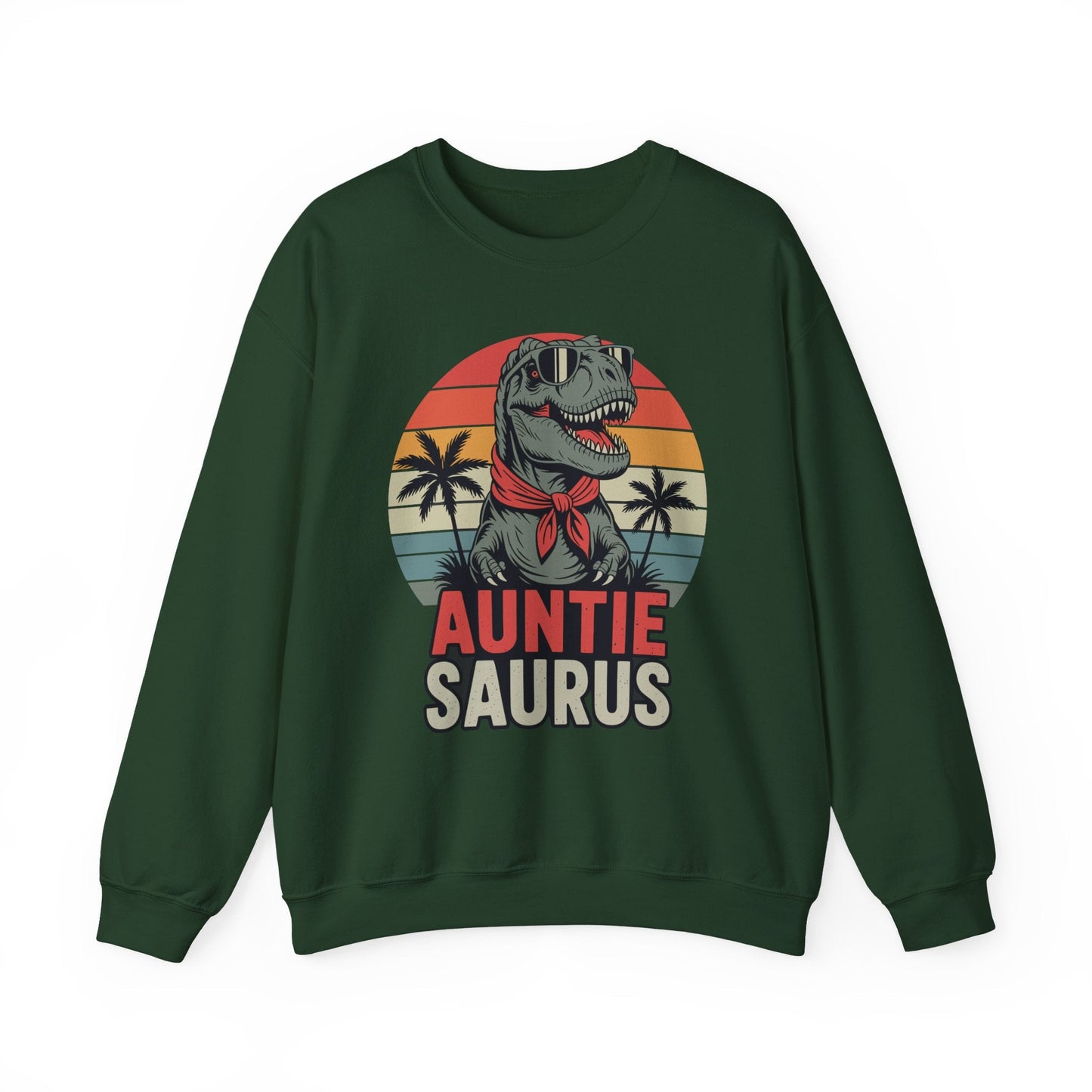 Auntiesaurus T Rex Dinosaur Auntie Saurus Family Matching Sweatshirt
