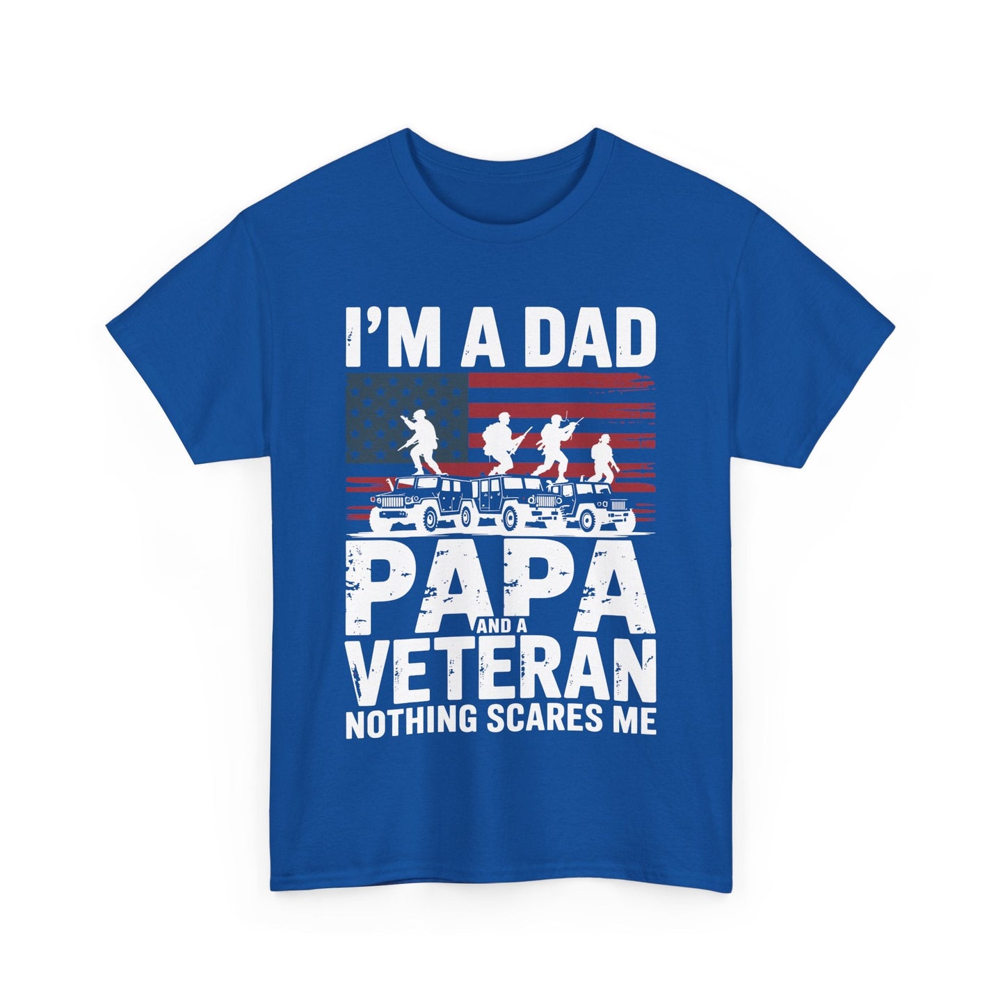 I'm A Dad Papa And Veteran Funny Retro Dad Papa Grandpa T-Shirt