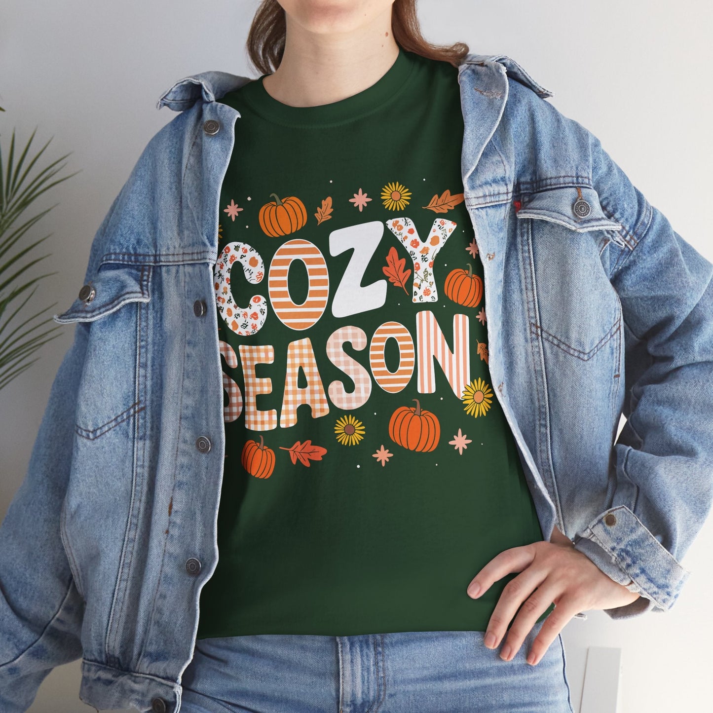Cozy Season Autumn Fall Vibes Halloween Thanksgiving Pumpkin T-Shirt