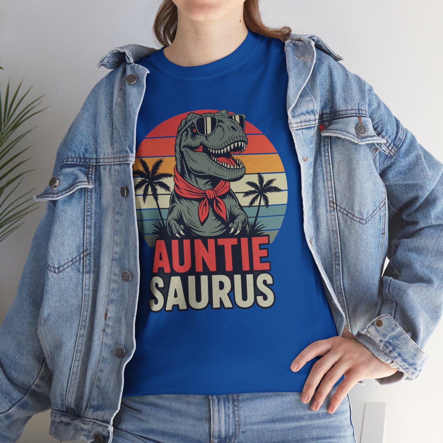 Auntiesaurus T Rex Dinosaur Auntie Saurus Family Matching T-Shirt