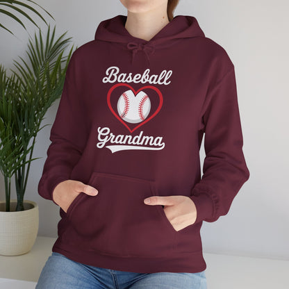 Hoodie Baseball Grandma Heart Design Mother's Day Gift