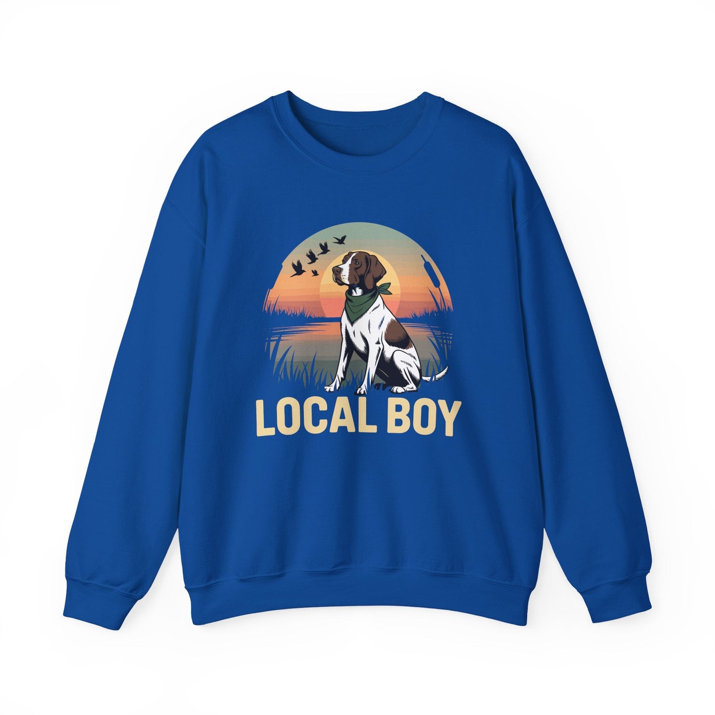 Local Boy Hunting Dog Vintage Sunset Hunting Season Sweatshirt