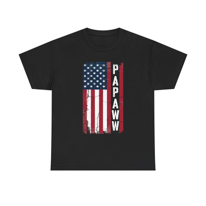 Papaw Grandpa US American Flag Shirt Grandfather Day T-Shirt