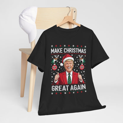 Funny Trump Make Christmas Great Again Xmas Pajamas Ugly T-Shirt