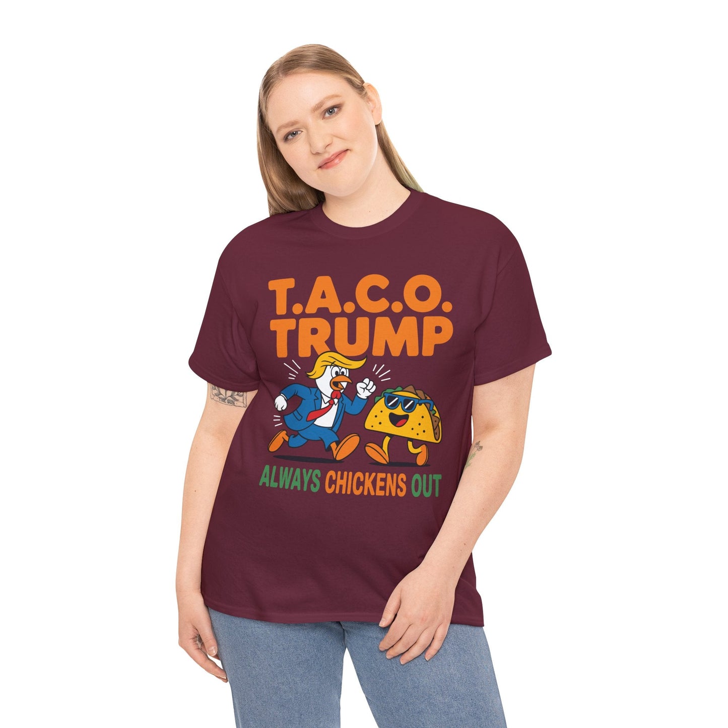 Funny Taco Trump Always Chickens Out T.A.C.O T-Shirt