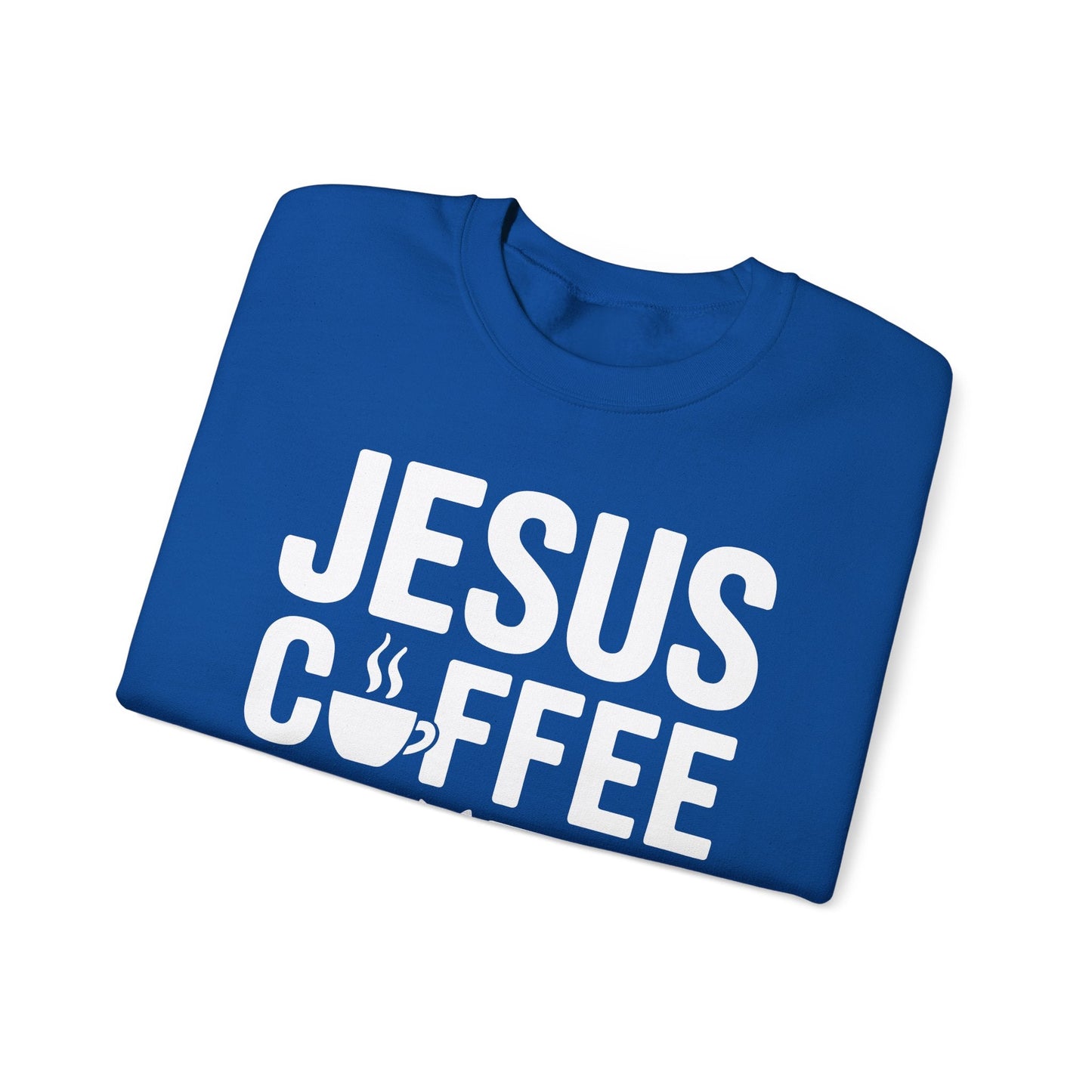 Christian Jesus, Coffee, Cats - Religous Cat Caffeine Lover Sweatshirt