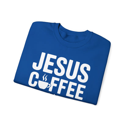 Christian Jesus, Coffee, Cats - Religous Cat Caffeine Lover Sweatshirt