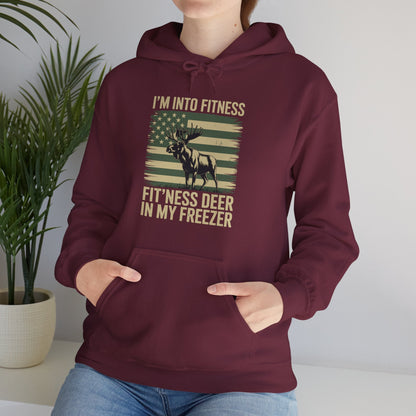 Hunting Im Into Fitness Fit Ness Deer Freezer Men Women Hoodie