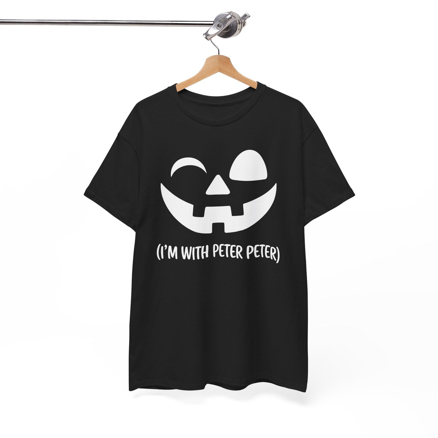 Im With Peter Couple Halloween Adult Eater Pumpkin T-Shirt