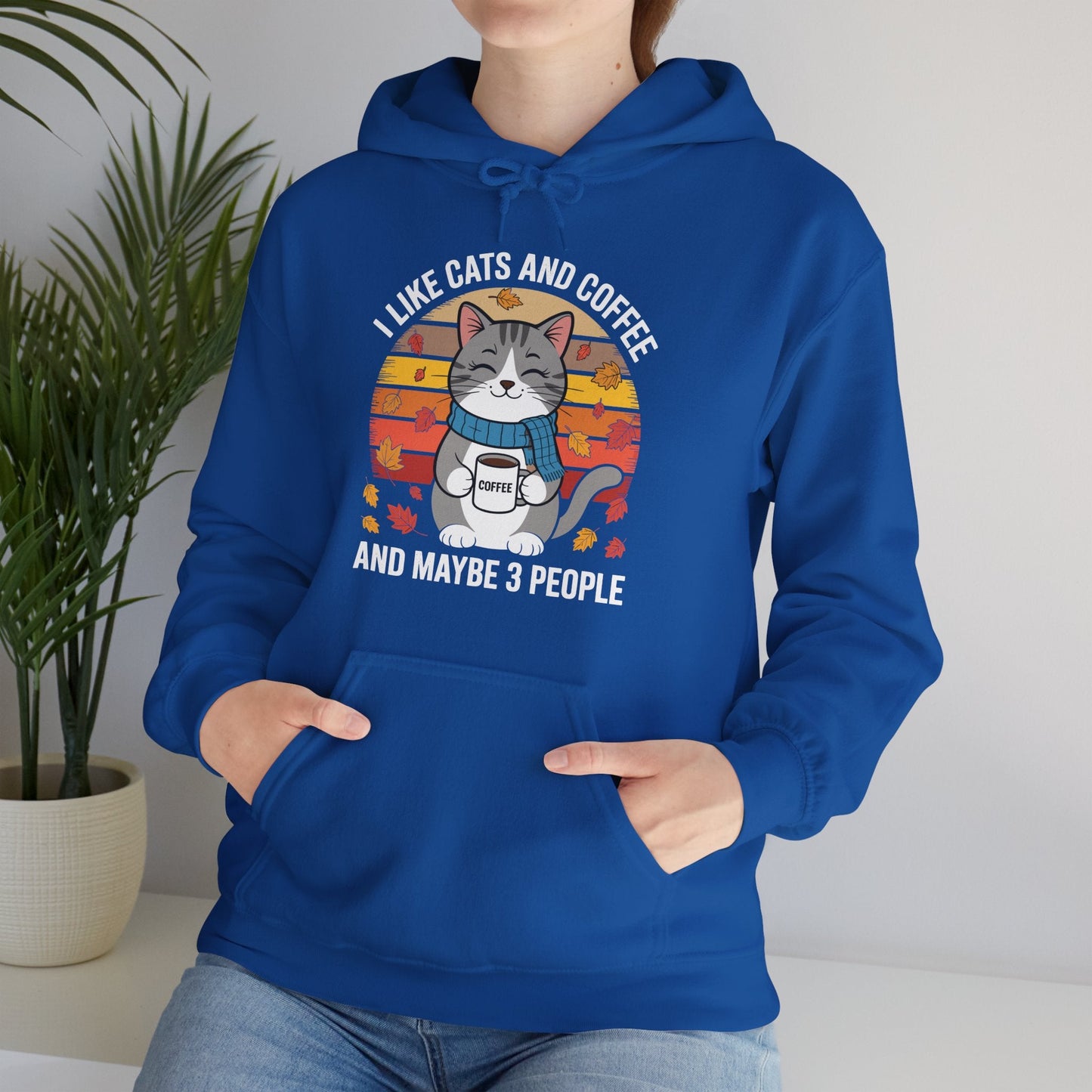 I Like Cats And Coffee And Maybe 3 People , Cats Lover Hoodie