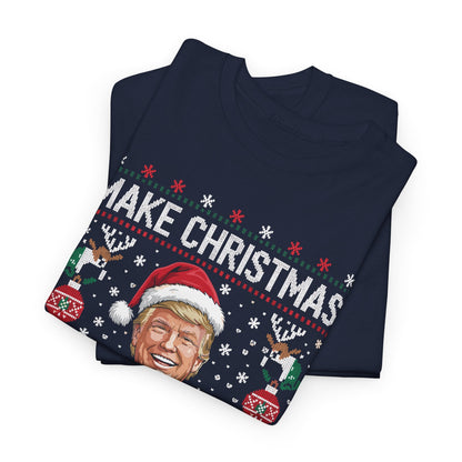 Funny Trump Make Christmas Great Again Xmas Pajamas Ugly T-Shirt