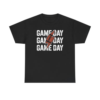 Vintage Game Day Football Lightning Bolt Funny Team Sport T-Shirt