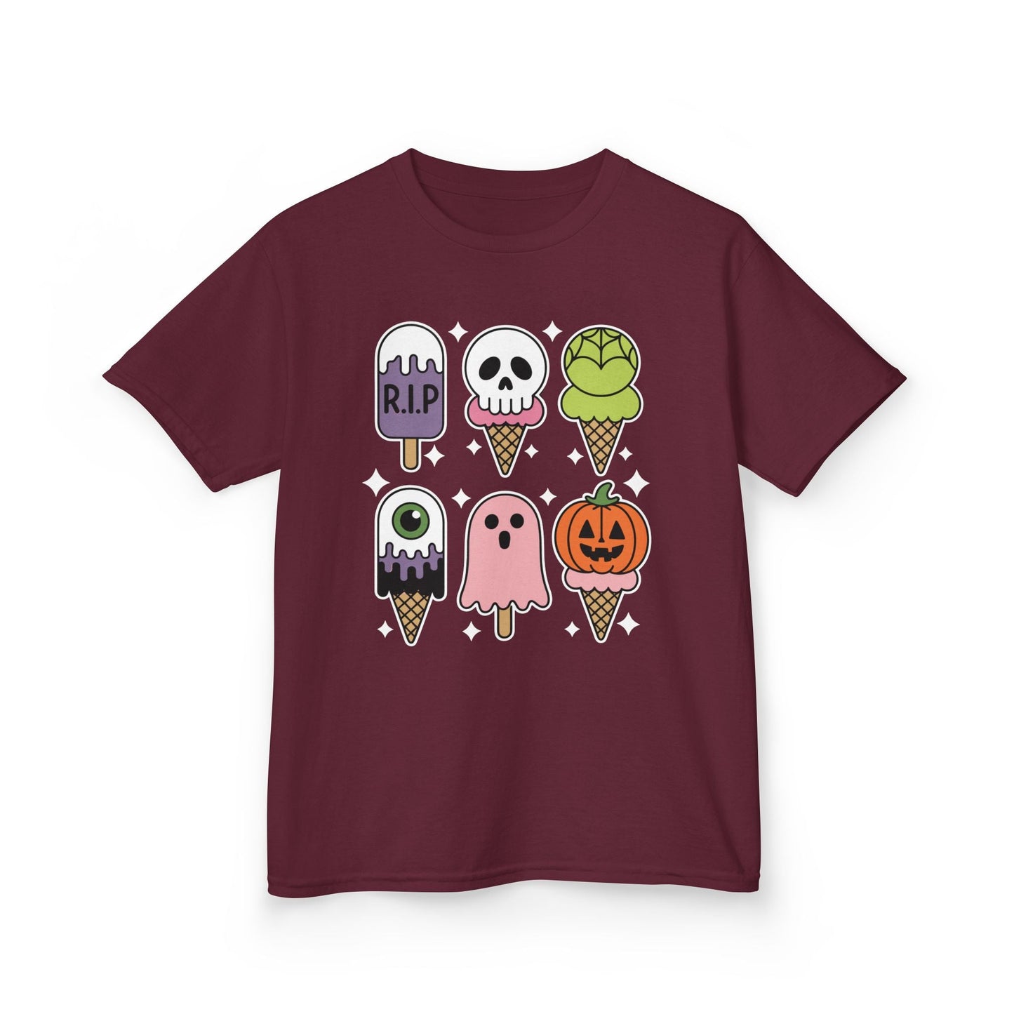 Horror Movie Summer Popsicle Halloween Ice Cream Summer-ween T-Shirt For Kids
