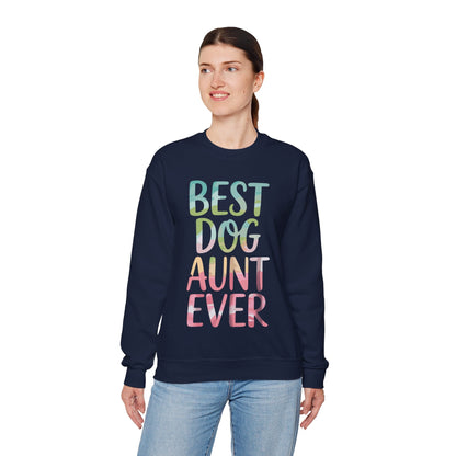 Best Dog Aunt Ever Shirt Women Dog Lover Auntie Mothers Day Sweatshirt