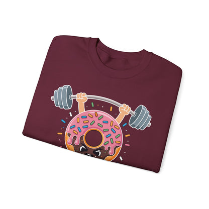 Funny Weightlifing Fitness Workout Gym Donut Lover Sweatshirt