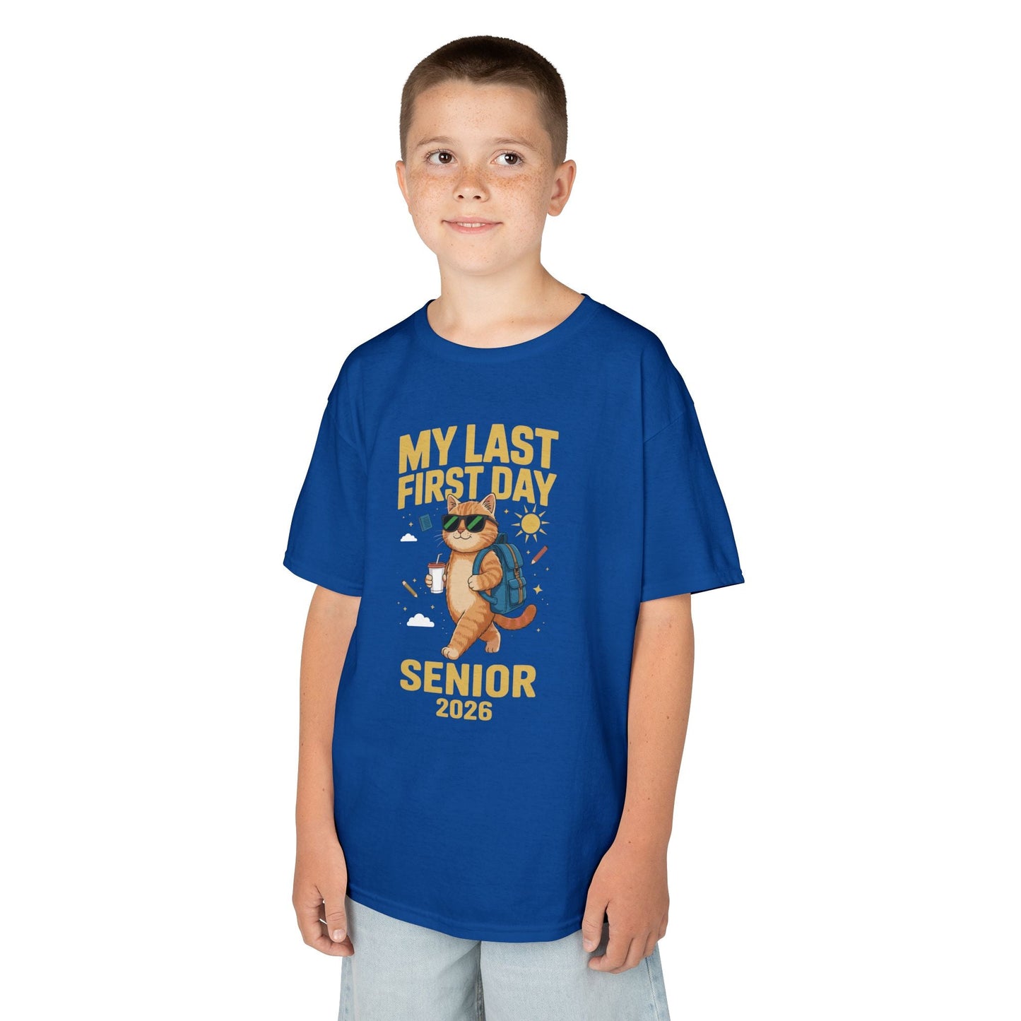 My Last First Day Senior 2026 Cat Back to School Cool Class T-Shirt