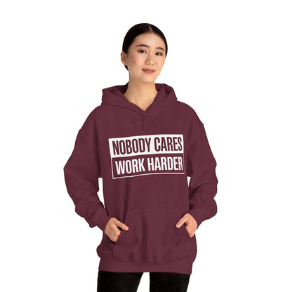 Nobody Cares Work Harder Fitness Workout Gym Gift Hoodie