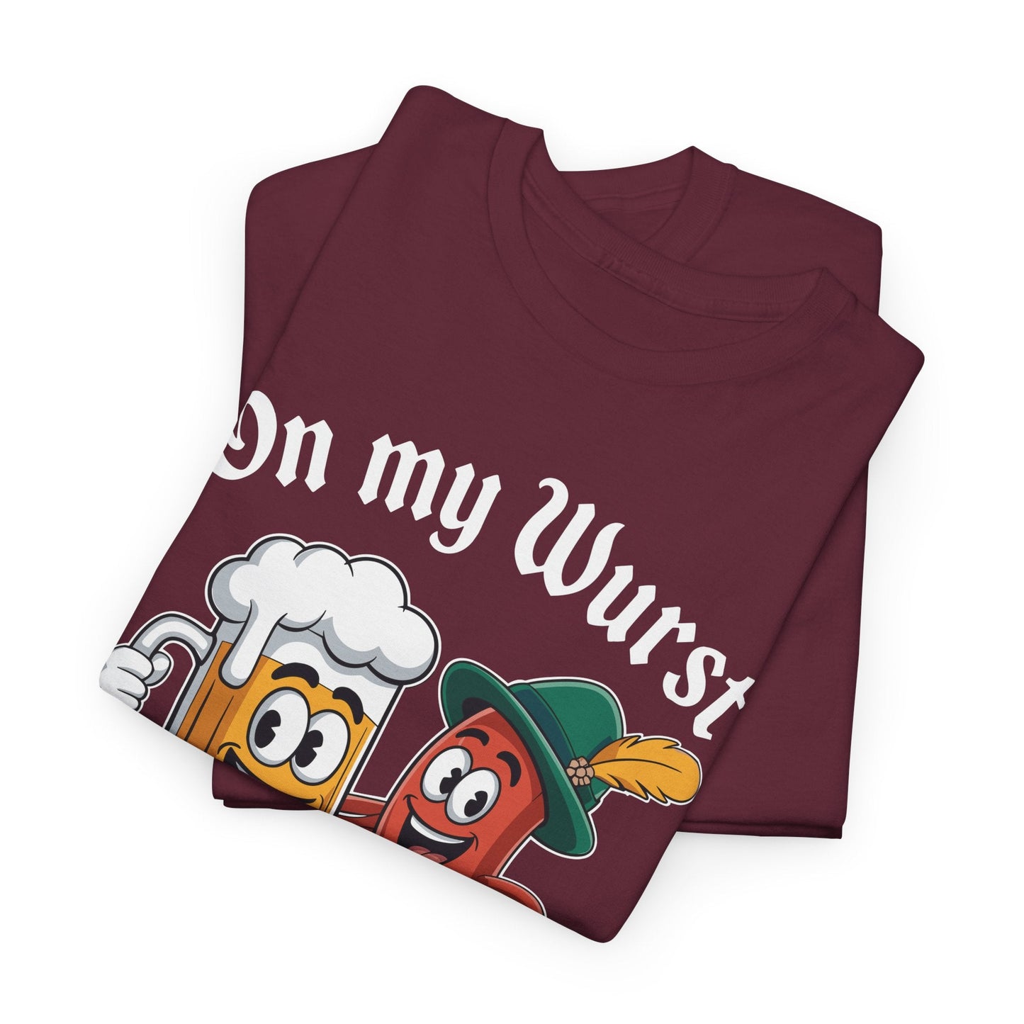 Oktoberfest On My Wurst Behaviour German Beer Sausage Adults T-Shirt